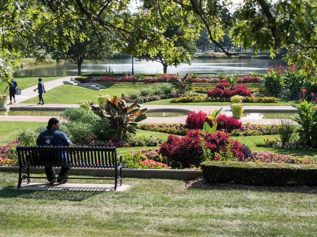 View of lakeside park