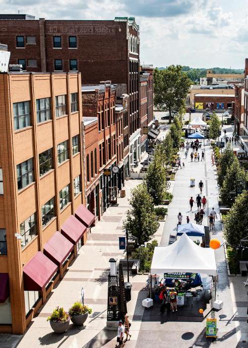 Fort wayne downtown from above